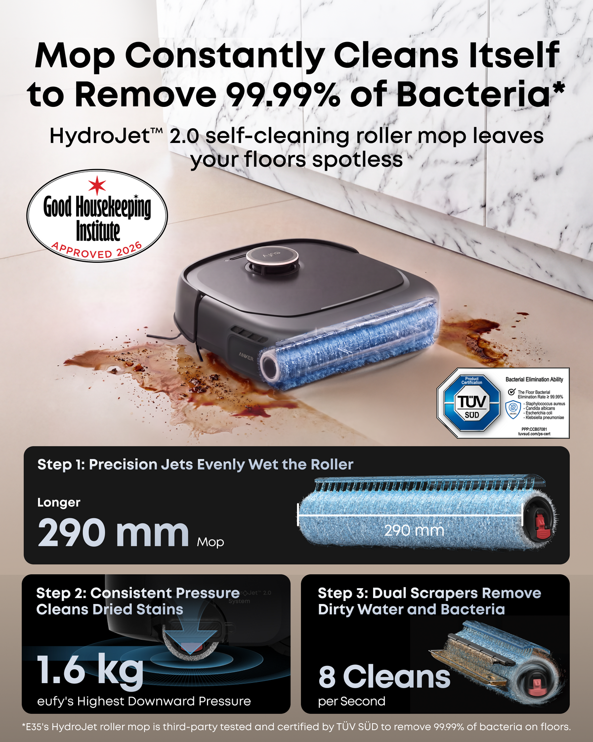 eufy Robot Vacuum Omni E35 with Smart Scale P2 Pro