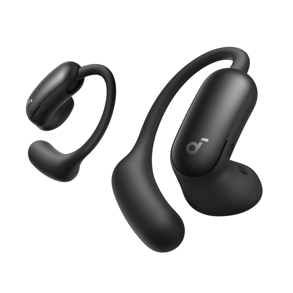 black soundcore aerofit 2 pro anc open earbuds